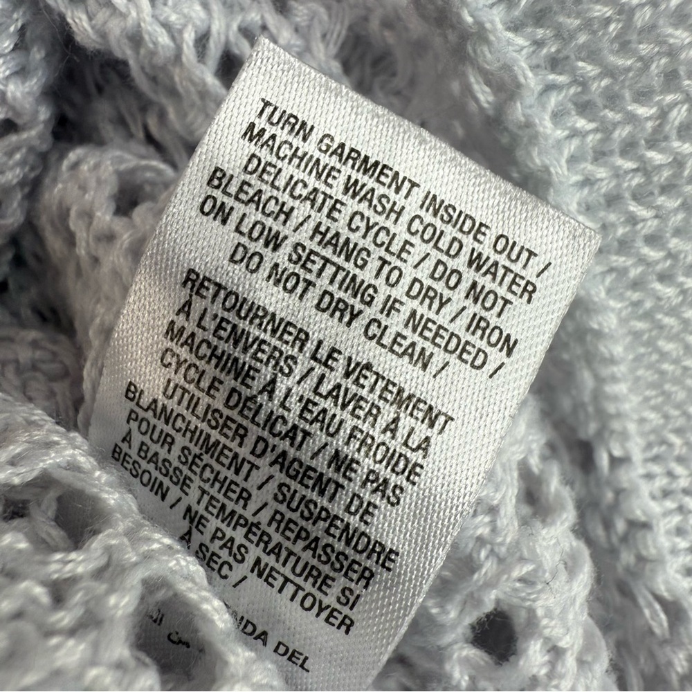 Ardene tie up shirt knit White Open Knit Cropped Tie-Front Sweater - Picture 9 of 10